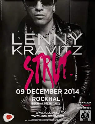 Obrázok produktu pre Lenny Kravitz – Koncert v Luxemburgu, 2014 – PLAGÁT – 60x84 cm