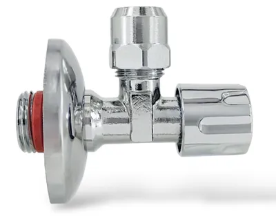 Produktbild von Eckventil selbstdichtend, 1/2 Zoll x 3/8 Zoll mit 10 mm Quetschverschraubung