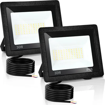 Obrázek produktu pro TolleTour LED stavební reflektor 2x 30W 3000/4000/6508K FLED reflektor Reflektor Venkovní reflektor Reflektor