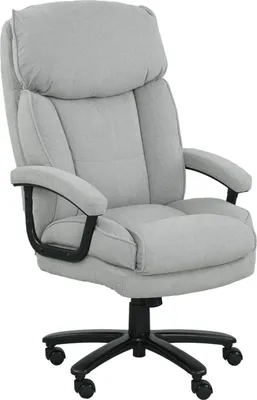 Immagine prodotto di Sedia da ufficio alta e grande, portata 200 kg, struttura robusta, rivestimento morbido, grigio chiaro
