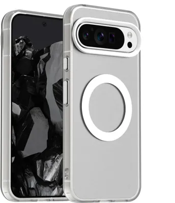Obrázek produktu pro Pouzdro pro Google Pixel 9 Pro XL, kompatibilní s MagSafe, tenké poloprůhledné matné nárazuvzdorné pouzdro na telefon Bílý