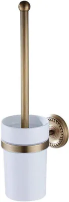 Produktbild von Antike Messing Toilettenbürstenhalter mit Schnitzereien F6706