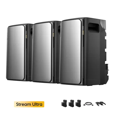 Produktbild von Balkonkraftwerk Speicher, 3x Ecoflow Stream Ultra 1920Wh All-in-One Speicher für Balkonkraftwerk mit 3x Smart Meter,2300W AC Ausgang, 4-MPPT, 0% VAT