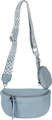 Produktbild von styleBREAKER Damen Halbmond Crossbody Schultertaschen Set 2-Teilig, Schultergurt mit Zick-Zack Rauten Muster 02012396