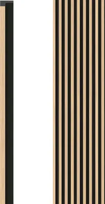 Produktbild von VOX Lamellenwand LINERIO Abschlussleiste - L-TRIM - 3D MDF - 2,65m x 36 - S-LINE - Natur Schwarz