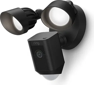 Produktbild von Ring Floodlight Cam Wired Plus, und | Funktioniert
