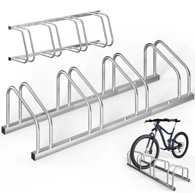 Immagine prodotto di MONZANA® Rastrelliera per Biciclette 4 Posti per Pneumatici 35-60 mm Porta Bici Posteggio per Bicicletta