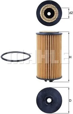 Produktbild von Ölfilter MAHLE OX 978D Filtereinsatz für OPEL INSIGNIA Caravan Astra J Sports Tourer (P10) ASTRA J Astra K Sports Tourer (B16) ZAFIRA TOURER C (P12)