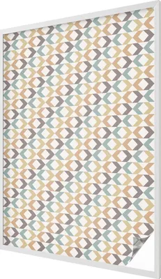 Produktbild von Buntglas Fensterfolie – 146x100 cm – Stained-Glass Design – blickdichte dekorative Sichtschutzfolie – selbstklebend, UV-Schutz – Geometrische Rauten