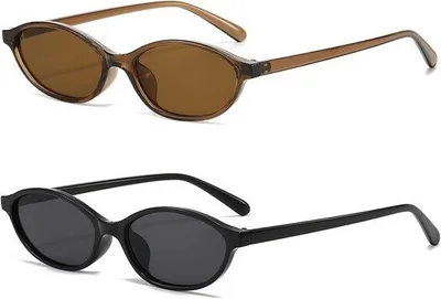 Produktbild von Sonnenbrille im Cat-Eye-Design – oval, im Retro-Stil – Vintage-Optik – UV400-Schutz
