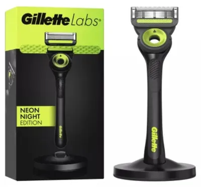 Produktbild von Gillette Labs mit Peelingstange, Gillette Herrenrasierer, 1 Griff, 1 Nachfüllkli