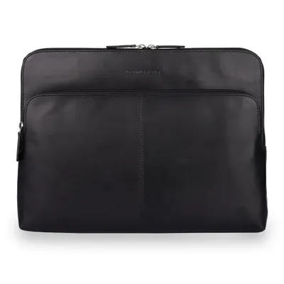 Productafbeelding van Laptoptas van echt leer voor heren – Beschermhoes voor 13-16 inch MacBook en laptop – Slanke hoes