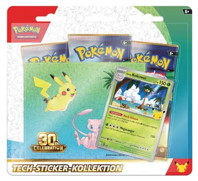 Produktbild von Pokemon Tech-Sticker-Kollektion 30 Jahre: Alola-Kokowei