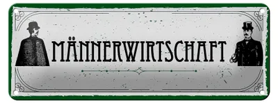 Produktbild von Blechschild Spruch 27x10cm Männerwirtschaft Dekoration