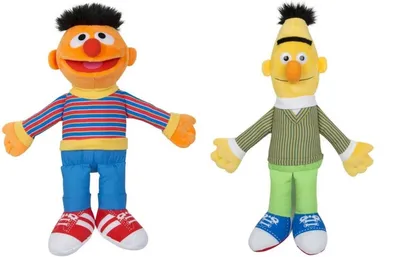Produktbild von Ernie und Bert 2er Set Plüschtier 40 cm Sesamstraße Kuscheltier