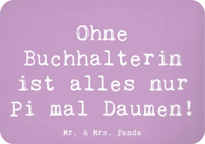 Produktbild von Mr. & Mrs. Panda magnet Spruch Buchhalterin Liebe - Lavendeltraum - Geschenk, Finanzen, whiteboardmagnet, Berufspassion, Wertschätzung, wandmagnet, zettelhalter, Beruf