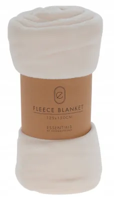 Produktbild von Weiche cremefarbene Fleecedecke 125 x 150 cm