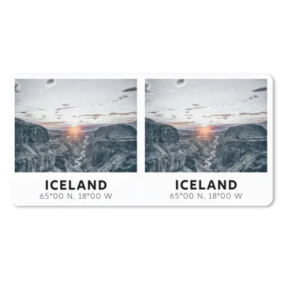 Produktbild von MuchoWow® Schreibtischunterlage Island - Berge - Wasser - Sonne 80x40 cm - XXL Mauspad - Gaming Mauspad