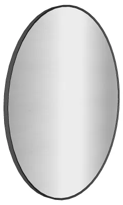 Produktbild von RIHO Shield Spiegel rund, indirekte Beleuchtung, schwarz, 205557