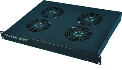 Image de Bloc 4 ventilateurs pour rack et baie de brassage 19'', Hauteur 1U