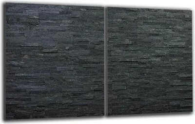 Produktbild von Herdabdeckplatte Abdeckung Glaskeramikkochfeld Abdeckplatte 2-Teilig 80x52 Ziegel Schwarz