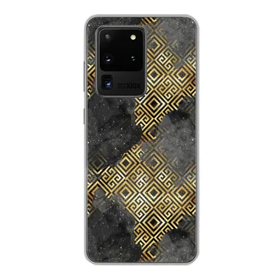 Produktbild von MuchoWow® Handyhülle Schutzhülle Hülle für Samsung Galaxy S20 Ultra Gold - Marmor - Muster Silikon Softcase Handy Hülle - Karteninhaber