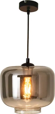 Produktbild von Näve Leuchten Pendelleuchte "VASO" Ø: 25cm Pendelleuchte "VASO" Ø: 25cm Pendelleuchten - Pendelleuchte "VASO" Ø: 25cm, Hängelampe im Retro Style, aus Metall und Glas in anthrazit, 126 cm hoch, Ø 25 cm, E27-Fassung