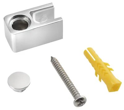 Produktbild von Gelco Endkappe zur Befestigung von Glas am Boden, Chrom