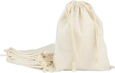 Produktbild von LEVIATAN 10er-Pack Baumwollbeutel mit Kordelzug