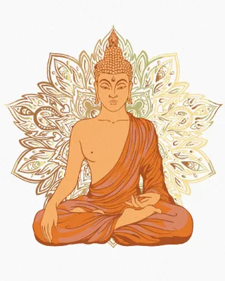 Zdjęcie produktu dla Zuty - Painting by Numbers - BUDDHA AND ORNAMENTS II, 40x50 cm, bez ramy i bez płótna