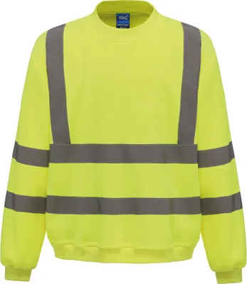 Produktbild von YOKO HVJ510 | Fluo Sweatshirt - HiVis Sicherheitssweatshirt - Farbe: Fluo Yellow - Größe: XL