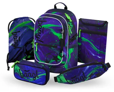 Produktbild von Baagl Schulrucksack Set Jungen 5 Teilig Schultasche 25 - Football Champion