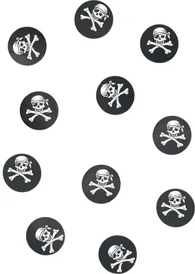 Produktbild von Piraten-Konfetti 150 Stück schwarz 18g - Einheitsgröße