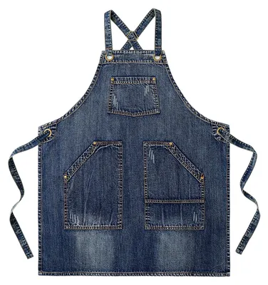 Produktbild von Baumwoll-Jeansschürze mit Verstellbarem Band und Tasche