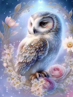5D Diamond Painting Uil 30x40cm DIY Bastelset