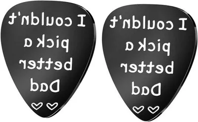 Productafbeelding van Gitaar plectrums - Duim plectrums - Muziek maken - Roestvrij staal - 2 stuks - Zwart