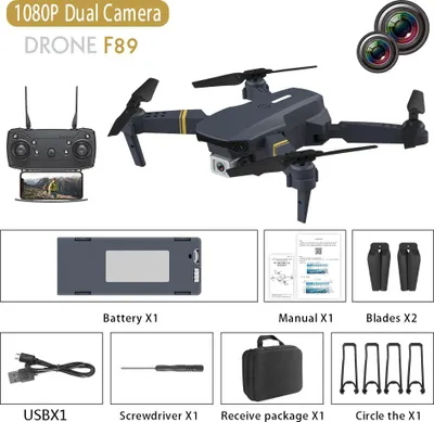 Produktbild von F89 Drohne 4k Dual-Kamera Langstreckenflugzeug E58 Feste Höhe Rc Dual Kameraschalter 1080P Pixel