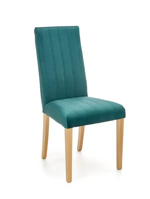 Image de Chaise de salle à manger Diego 3 47x99x59 cm velours vert foncé/chêne miel
