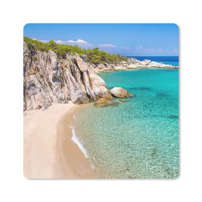 Produktbild von MuchoWow® Mauspad Mousepad Meer - Strand - Sommer 20x20 cm - Mousepads - Maus Mat - Pad - Mausunterlage - Desk Mat - Bureauartikeln