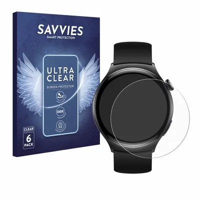 Produktbild von 6x Für Huawei Watch 4 Active (46 mm) Schutzfolie Savvies Displayschutz Display Schutz Folie Klar Transparent