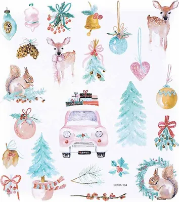 Produktbild von DPCraft AUFKLEBER Dekor Stickers Scrapbooking 23 Stk., Jolly Christmas