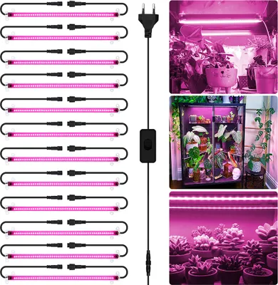 Produktbild von 576 LED Vollspektrum Pflanzenlampe Gewächshaus Zimmerpflanzen Pflanzenlicht Grow Lampe - 12Pcs