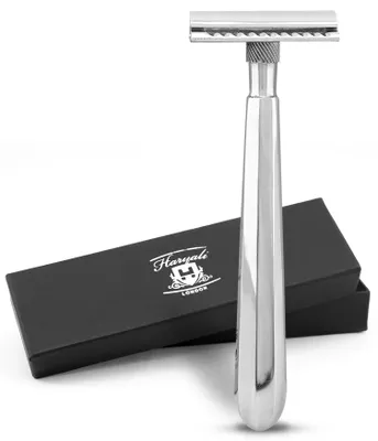 Produktbild von Doppelschneidiger Rasierhobel für Männer und Frauen, Edelstahl, leicht Packung, Rutschfester Nassrasierer aus hochwertigem Edelstahl, Waschbarer 12 cm