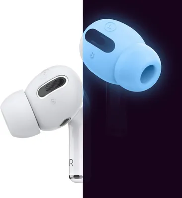 Image de Elago Earbuds Cover Plus avec embouts intégrés [6 paires] pour AirPods Pro Nightglow Blue