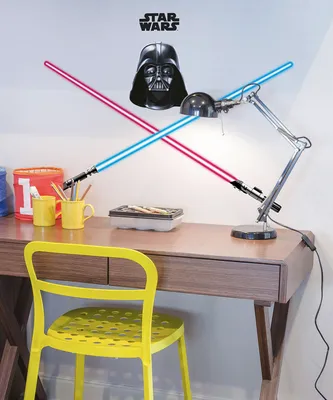 Produktbild von Komar Deco-Sticker "Darth Vader", schwarz, rot, blau, 50 x 70 cm; 14030h