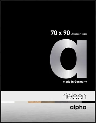 Produktbild von nielsen Aluminium Bilderrahmen Alpha, 70x90 cm, Eloxal Schwarz Matt