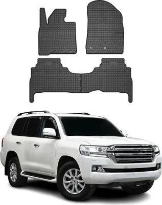 Image de Tapis de Sol pour Toyota Land Cruiser 2015-2022 Caoutchouc Noir