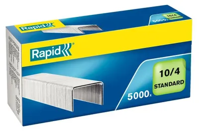 Produktbild von Rapid 24863000, Klammerpack, 4 mm, 5000 Heftklammern, Silber, 10 Blätter, for E10, F10, F11, F15, Soon 10, Soon PL, T1, Ten3, Ten12
