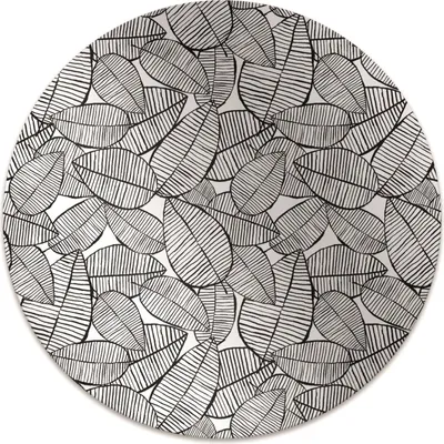 Produktbild von Rundmatte - Stuhlunterlage Bürostuhlunterlage - Rund Ø 100 cm - Bodenmatte - Fußmatte - Tropisches Muster