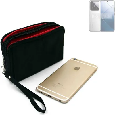Produktbild von K-S-Trade Schutz Hülle Handy Hülle kompatibel mit Xiaomi 14 Gürteltasche Travelbag Handytasche mit Zusatzfächern, schwarz